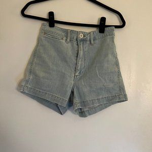Madewell High Waisted Lightwash Jean Shorts